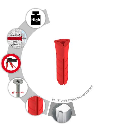TOX Cellular concrete wall plug YTOX M10x55 mm | 25 pieces