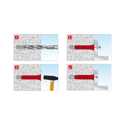 TOX Cellular concrete wall plug YTOX M10x55 mm | 25 pieces