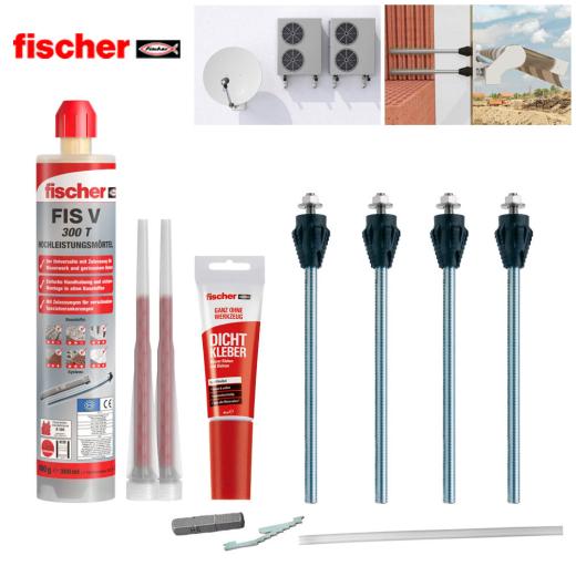 fischer TherMax fixing set for solid building materials, 12/110 M12 gvz - Set of 4