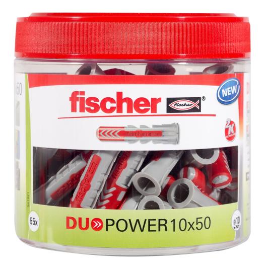 fischer - DuoPower 10 x 50 | Boîte | 55 pièces