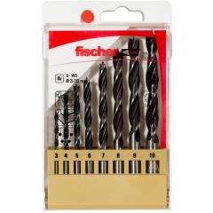 fischer Holzbohrer D-WS Set 3-10 mm 8 Teile