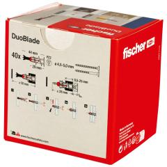 fischer - Fissaggio per cartongesso DuoBlade | 40 pezzi