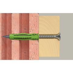 fischer Taco de expansión SX Plus Green 5 x 25 S con tornillo - 100 piezas