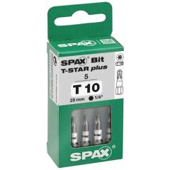 SPAX T-STAR plus bit T10, Longueur: 25 mm - 5 pièces