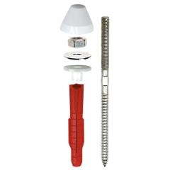 TOX Fixation urinoir et lavabo Piss-Fix XL White M10 | 20 pièces