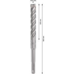 Hammerbohrer PRO SDS plus-5X - Ø 14 mm - Arbeits-L. 100 mm - Länge 160 mm SDS plus