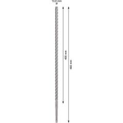 Hammerbohrer PRO SDS plus-5X - Ø 12 mm - Arbeits-L. 400 mm - Länge 460 mm SDS plus