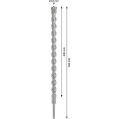 Hammerbohrer PRO SDS plus-5X - Ø 22 mm - Arbeits-L. 400 mm - Länge 450 mm SDS plus