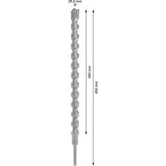 Hammerbohrer PRO SDS plus-5X - Ø 25 mm - Arbeits-L. 400 mm - Länge 450 mm SDS plus