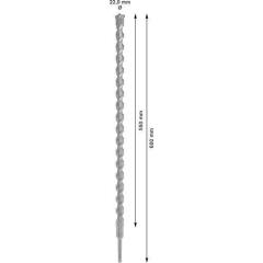 Hammerbohrer PRO SDS plus-5X - Ø 22 mm - Arbeits-L. 550 mm - Länge 600 mm SDS plus