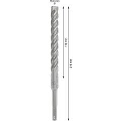 Hammerbohrer PRO SDS plus-5X - Ø 16 mm - Arbeits-L. 150 mm - Länge 210 mm SDS plus