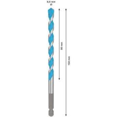 Steinbohrer Expert MultiConstruction HEX-9 - Ø 8 mm - Arbeits-L. 90 mm - Gesamt-L. 150 mm