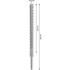 Hammerbohrer PRO SDS plus-5X - Ø 18 mm - Arbeits-L. 250 mm - Länge 300 mm SDS plus