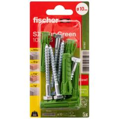 fischer Fissaggio in nylon SX Plus Green 10 x 50 con vite - 25 pezzi