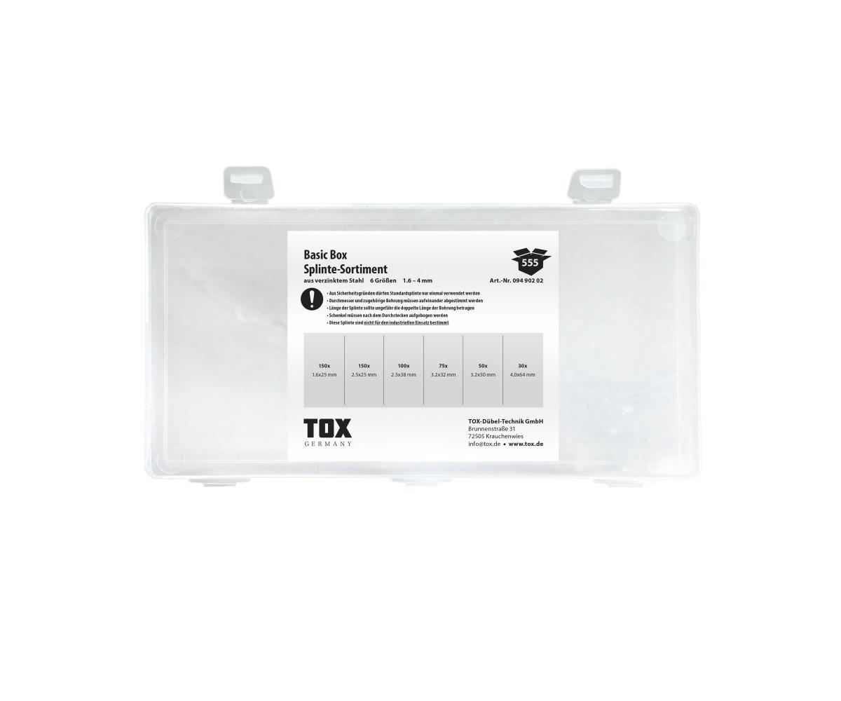 TOX Basic Box Splinte - Sortiment 555 tlg.