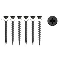 fischer Drywall screws 3,5 x 45/39, PH2, trumpet shape head, phosphated steel - 1000 pieces