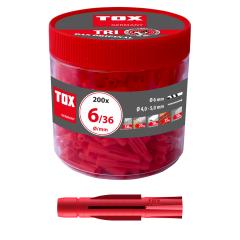TOX - Taco universal Tri 6x36 mm en envase circular | 200 piezas