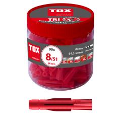 TOX All-purpose wall plug Tri 8x51 mm in round box | 90 pieces