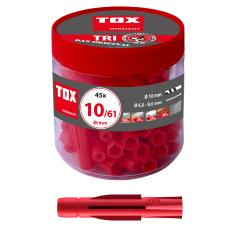 TOX All-purpose wall plug Tri 10x61 mm in round box | 45 pieces