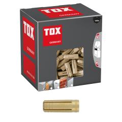 TOX Taco de expansión de latón universal Metrix M6x22 mm | 100 piezas