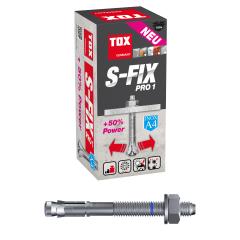 TOX Anclaje para perno S-Fix Pro 1 A4 M8x75/10 mm | 100 piezas