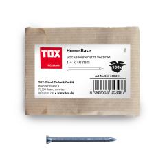 TOX Sockelleistenstifte Home Base 1,4x40 mm (5 x 100 Stk. im Beutel) verzinkt | 500 Stück