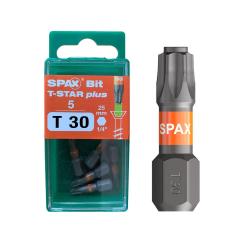 SPAX-Torx Bit mit Zapfen T30, Länge: 25 mm | 5 Stück