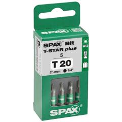 SPAX-Torx Bit mit Zapfen T20, Länge: 25 mm | 5 Stück