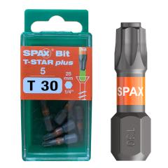 SPAX T-STAR plus bit T30, Lunghezza: 25 mm - 5 pezzi