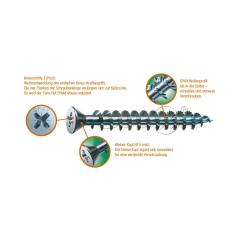 SPAX Universal screw, 3 x 15/12, small flat countersunk head, cross recess Z, WIROX (A9J) - 1000 pieces