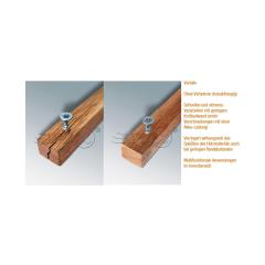 SPAX Universal screw, 4,5 x 40/25, flat countersunk head, cross recess Z, YELLOX (A2L) - 500 pieces