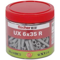 fischer Universal plug UX 6 x 35 R | Tin | 185 pieces