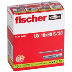 fischer Universal plug UX 10 x 60 S/20 - 10 pieces