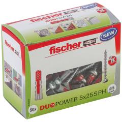 fischer DUOPOWER 5 x 25 S PH - 50 pièces