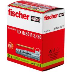 fischer Universal plug UX 10 x 60 R - 25 pieces