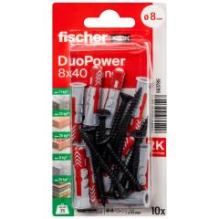 fischer - DuoPower 8 x 40 S Ind K | 50 pièces