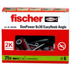 fischer - EasyHook Angle 6 x 30 DuoPower | 25 pièces
