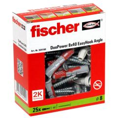 fischer - EasyHook Angle 8 x 40 DuoPower | 25 pièces