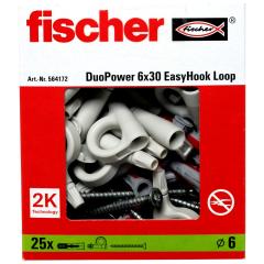 fischer - EasyHook hembrilla Cerrada 6 x 30 DuoPower | 25 piezas
