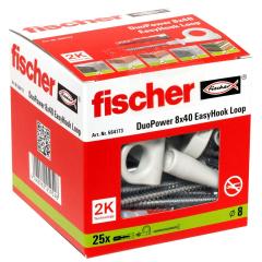 fischer - EasyHook hembrilla Cerrada 8 x 40 DuoPower | 25 piezas