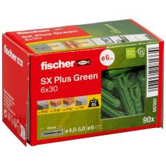 fischer Taco de expansión SX Plus Green 6 x 30 - 90 piezas