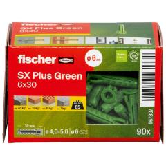 fischer Expansion plug SX Plus Green 6 x 30 - 90 pieces