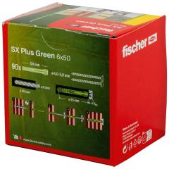 fischer Spreizdübel SX Plus Green 6 x 50 - 90 Stück