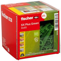fischer Cheville à expansion SX Plus Green 8 x 65 - 45 pièces