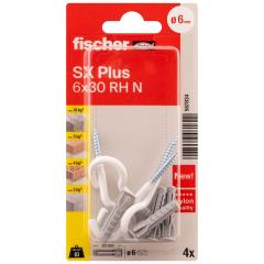fischer Expansion plug SX Plus 6 x 30 RH with round hook N K | 20 pieces