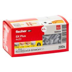 fischer Taco de expansión SX Plus 4 x 20 | 200 piezas