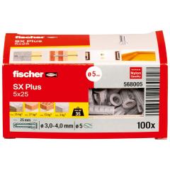 fischer Taco de expansión SX Plus 5 x 25 | 100 piezas