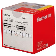 fischer Taco de expansión SX Plus 8 x 40 | 100 piezas