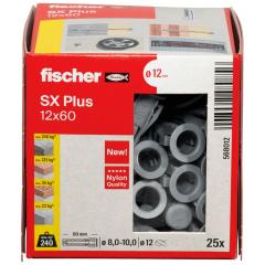 fischer Taco de expansión SX Plus 12 x 60 | 25 piezas
