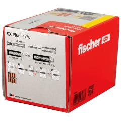 fischer Taco de expansión SX Plus 14 x 70 | 20 piezas